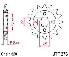 ΓΡΑΝΑΖΙ ΕΜΠΡΟΣΘΙΟ JTF276.15 JT