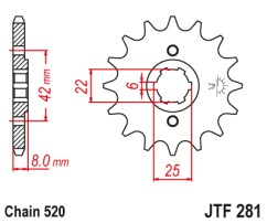 ΓΡΑΝΑΖΙ ΕΜΠΡΟΣΘΙΟ JTF281.13 JT