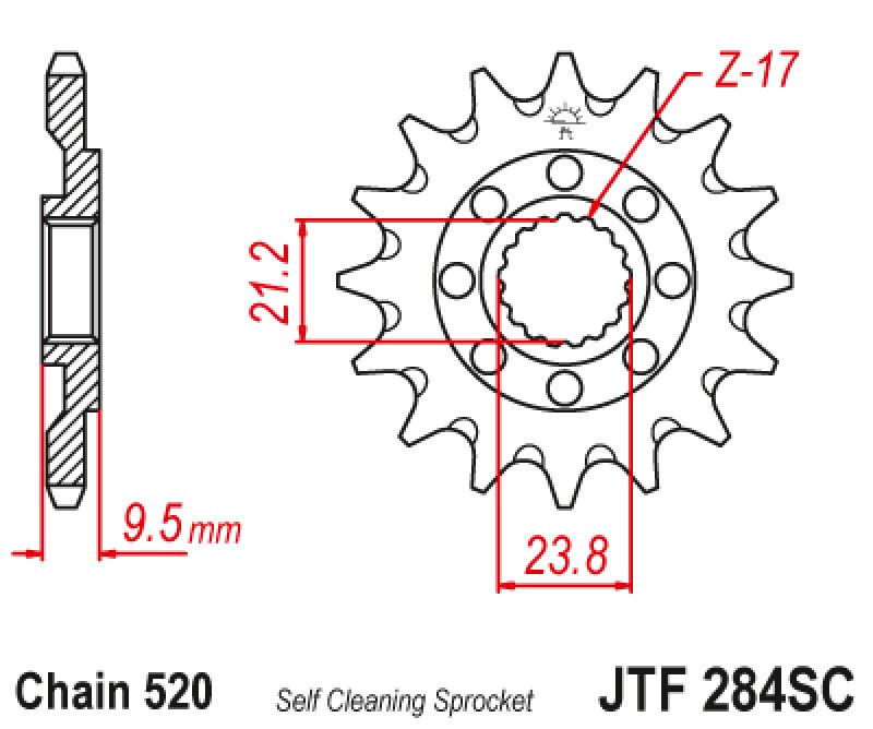 ΓΡΑΝΑΖΙ ΕΜΠΡΟΣΘΙΟ JTF284.13SC - SELF CLEANING JT