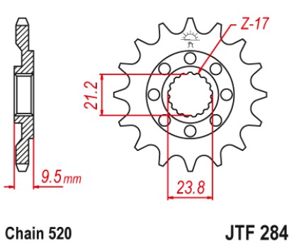 ΓΡΑΝΑΖΙ ΕΜΠΡΟΣΘΙΟ JTF284.14 JT