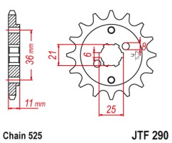 ΓΡΑΝΑΖΙ ΕΜΠΡΟΣΘΙΟ JTF290.15 JT