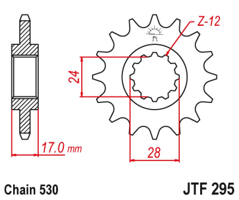 ΓΡΑΝΑΖΙ ΕΜΠΡΟΣΘΙΟ JTF295.15RB - ΜΕ ΛΑΣΤΙΧΟ JT