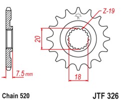 ΓΡΑΝΑΖΙ ΕΜΠΡΟΣΘΙΟ JTF326.13 JT