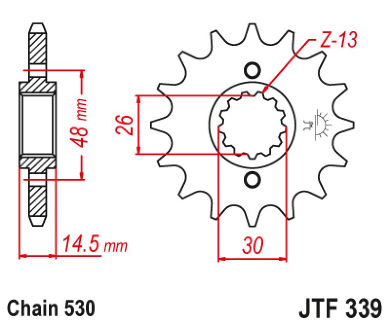 ΓΡΑΝΑΖΙ ΕΜΠΡΟΣΘΙΟ JTF339.16RB - ΜΕ ΛΑΣΤΙΧΟ JT