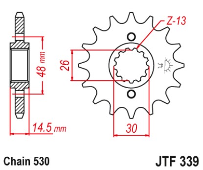 ΓΡΑΝΑΖΙ ΕΜΠΡΟΣΘΙΟ JTF339.16RB - ΜΕ ΛΑΣΤΙΧΟ JT