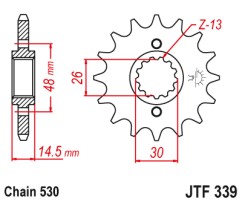 ΓΡΑΝΑΖΙ ΕΜΠΡΟΣΘΙΟ JTF339.17 JT