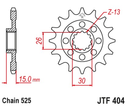 ΓΡΑΝΑΖΙ ΕΜΠΡΟΣΘΙΟ JTF404.17RB - ΜΕ ΛΑΣΤΙΧΟ JT