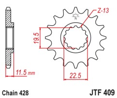 ΓΡΑΝΑΖΙ ΕΜΠΡΟΣΘΙΟ JTF409.16 JT