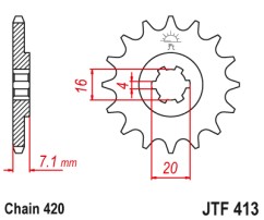 ΓΡΑΝΑΖΙ ΕΜΠΡΟΣΘΙΟ JTF413.13 JT