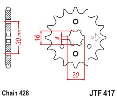 ΓΡΑΝΑΖΙ ΕΜΠΡΟΣΘΙΟ JTF417.14 JT