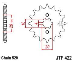 ΓΡΑΝΑΖΙ ΕΜΠΡΟΣΘΙΟ JTF422.12 JT