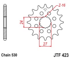 ΓΡΑΝΑΖΙ ΕΜΠΡΟΣΘΙΟ JTF423.16 JT