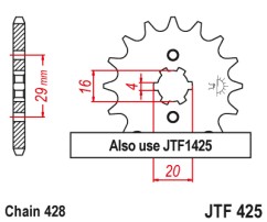 ΓΡΑΝΑΖΙ ΕΜΠΡΟΣΘΙΟ JTF425.14 JT