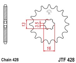 ΓΡΑΝΑΖΙ ΕΜΠΡΟΣΘΙΟ JTF428.13 JT