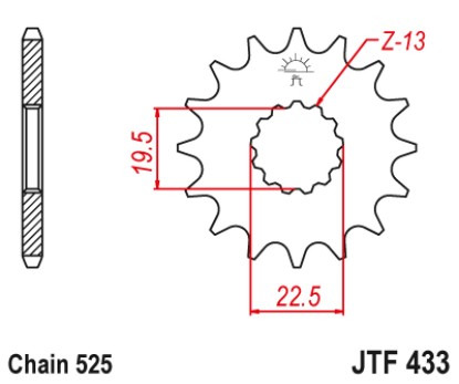 ΓΡΑΝΑΖΙ ΕΜΠΡΟΣΘΙΟ JTF433.14 JT