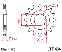 ΓΡΑΝΑΖΙ ΕΜΠΡΟΣΘΙΟ JTF434.13 JT