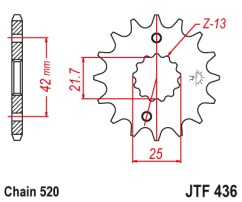 ΓΡΑΝΑΖΙ ΕΜΠΡΟΣΘΙΟ JTF436.13 JT