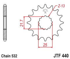 ΓΡΑΝΑΖΙ ΕΜΠΡΟΣΘΙΟ JTF440.14 JT