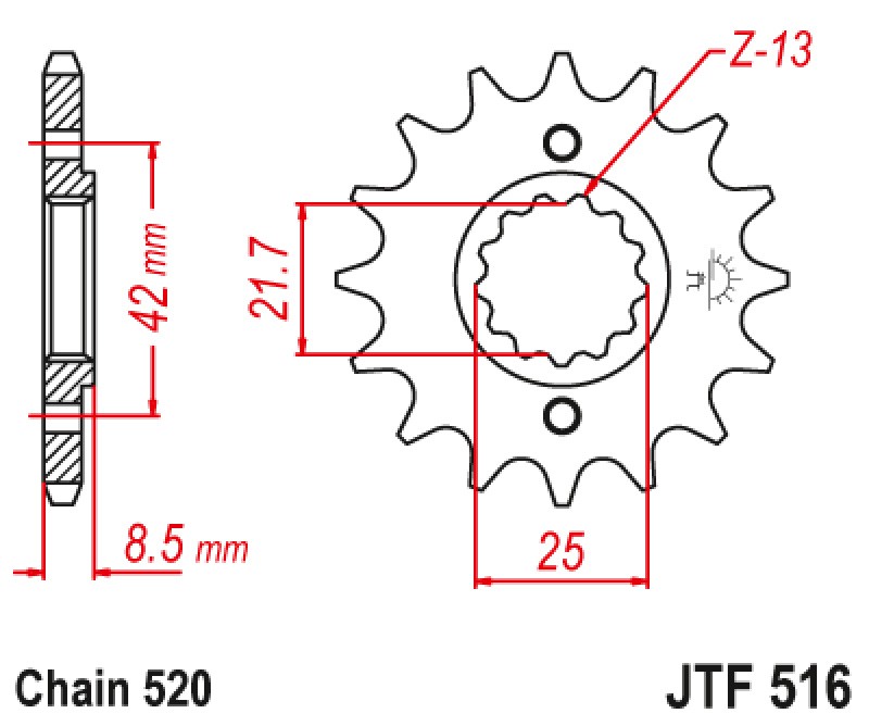 ΓΡΑΝΑΖΙ ΕΜΠΡΟΣΘΙΟ JTF516.16RB - ΜΕ ΛΑΣΤΙΧΟ JT