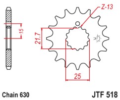 ΓΡΑΝΑΖΙ ΕΜΠΡΟΣΘΙΟ JTF518.13 JT