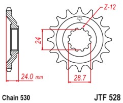 ΓΡΑΝΑΖΙ ΕΜΠΡΟΣΘΙΟ JTF528.17 JT