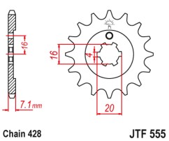 ΓΡΑΝΑΖΙ ΕΜΠΡΟΣΘΙΟ JTF555.15 JT