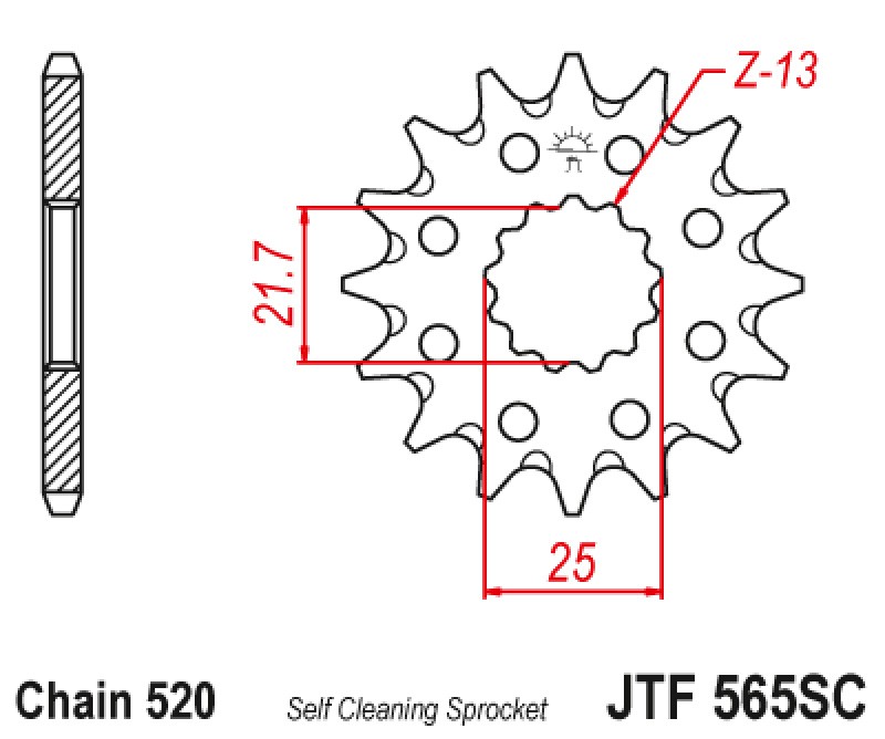 ΓΡΑΝΑΖΙ ΕΜΠΡΟΣΘΙΟ JTF565.13SC - SELF CLEANING JT