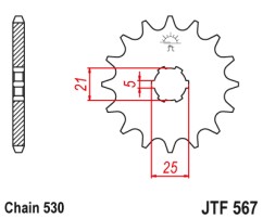 ΓΡΑΝΑΖΙ ΕΜΠΡΟΣΘΙΟ JTF567.16 JT