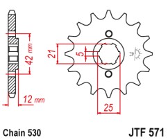 ΓΡΑΝΑΖΙ ΕΜΠΡΟΣΘΙΟ JTF571.16 JT