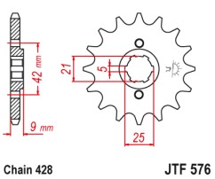 ΓΡΑΝΑΖΙ ΕΜΠΡΟΣΘΙΟ JTF576.18 JT