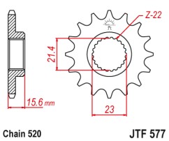 ΓΡΑΝΑΖΙ ΕΜΠΡΟΣΘΙΟ JTF577.15 JT