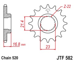 ΓΡΑΝΑΖΙ ΕΜΠΡΟΣΘΙΟ JTF582.16RB - ΜΕ ΛΑΣΤΙΧΟ JT