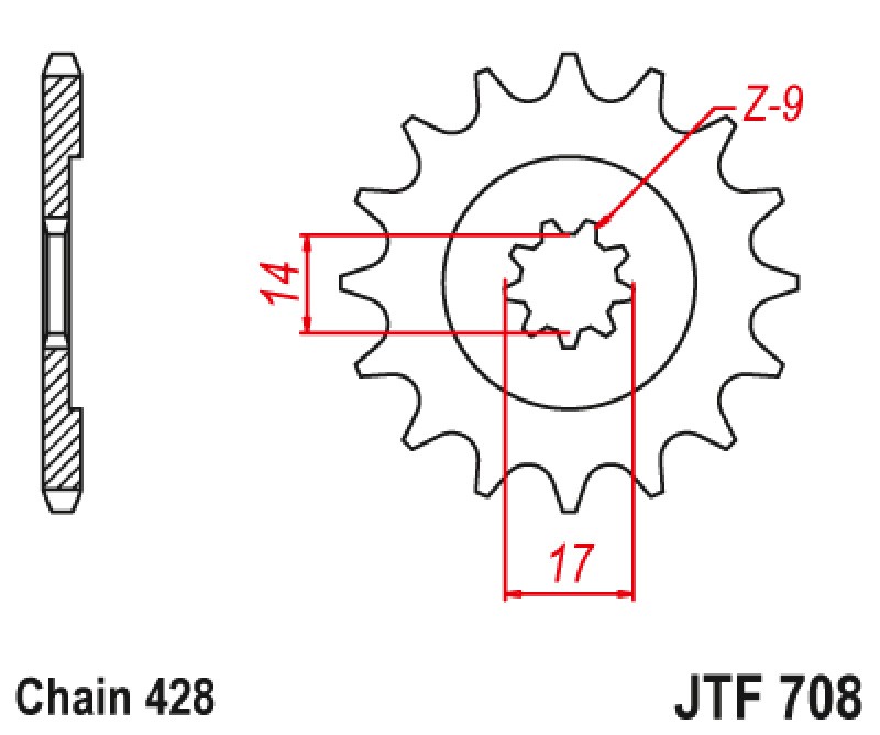 ΓΡΑΝΑΖΙ ΕΜΠΡΟΣΘΙΟ JTF708.14 JT