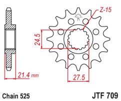 ΓΡΑΝΑΖΙ ΕΜΠΡΟΣΘΙΟ JTF709.15 JT