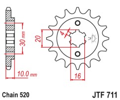 ΓΡΑΝΑΖΙ ΕΜΠΡΟΣΘΙΟ JTF711.13 JT