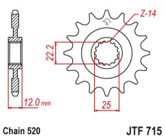 ΓΡΑΝΑΖΙ ΕΜΠΡΟΣΘΙΟ JTF715.13 JT