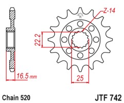 ΓΡΑΝΑΖΙ ΕΜΠΡΟΣΘΙΟ JTF742.15 JT