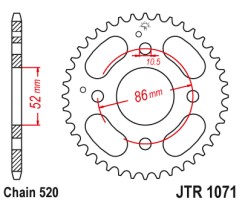 Γρανάζι πίσω JTR1071.31 JT