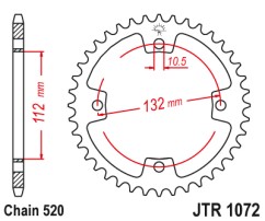 Γρανάζι πίσω JTR1072.38 JT