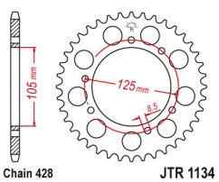 Γρανάζι πίσω JTR1134.50ZBK JT