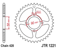 Γρανάζι πίσω JTR1221.44ZBK JT