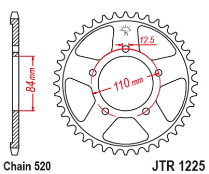 Γρανάζι πίσω JTR1225.36 JT