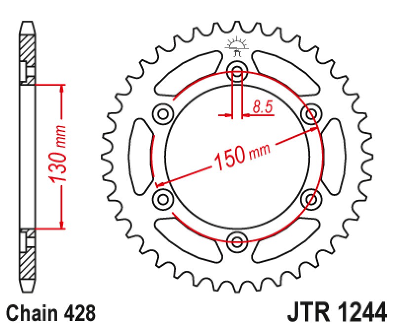 Γρανάζι πίσω JTR1244.51 JT