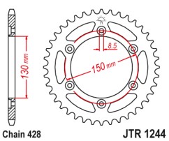 Γρανάζι πίσω JTR1244.52 JT