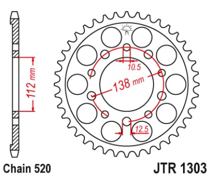 Γρανάζι πίσω JTR1303.43ZBK JT