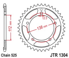 Γρανάζι πίσω JTR1304.38 JT