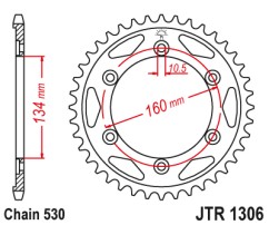 Γρανάζι πίσω JTR1306.40ZBK JT