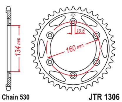 Γρανάζι πίσω JTR1306.40ZBK JT