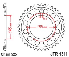 Γρανάζι πίσω JTR1311.43 JT