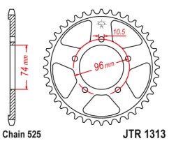 Γρανάζι πίσω JTR1313.42 JT